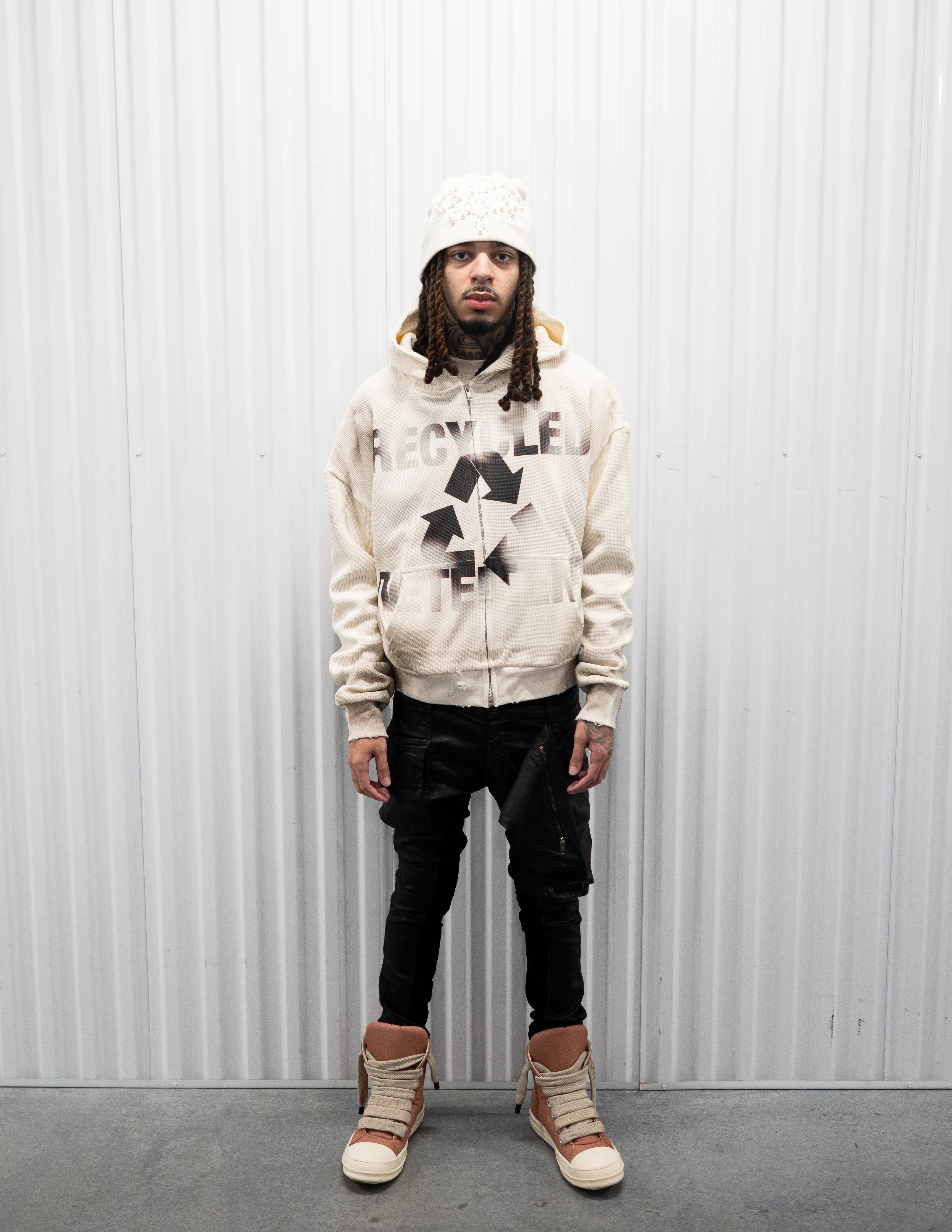 Recycled Mud Waffle Zip